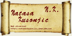 Nataša Kusonjić vizit kartica